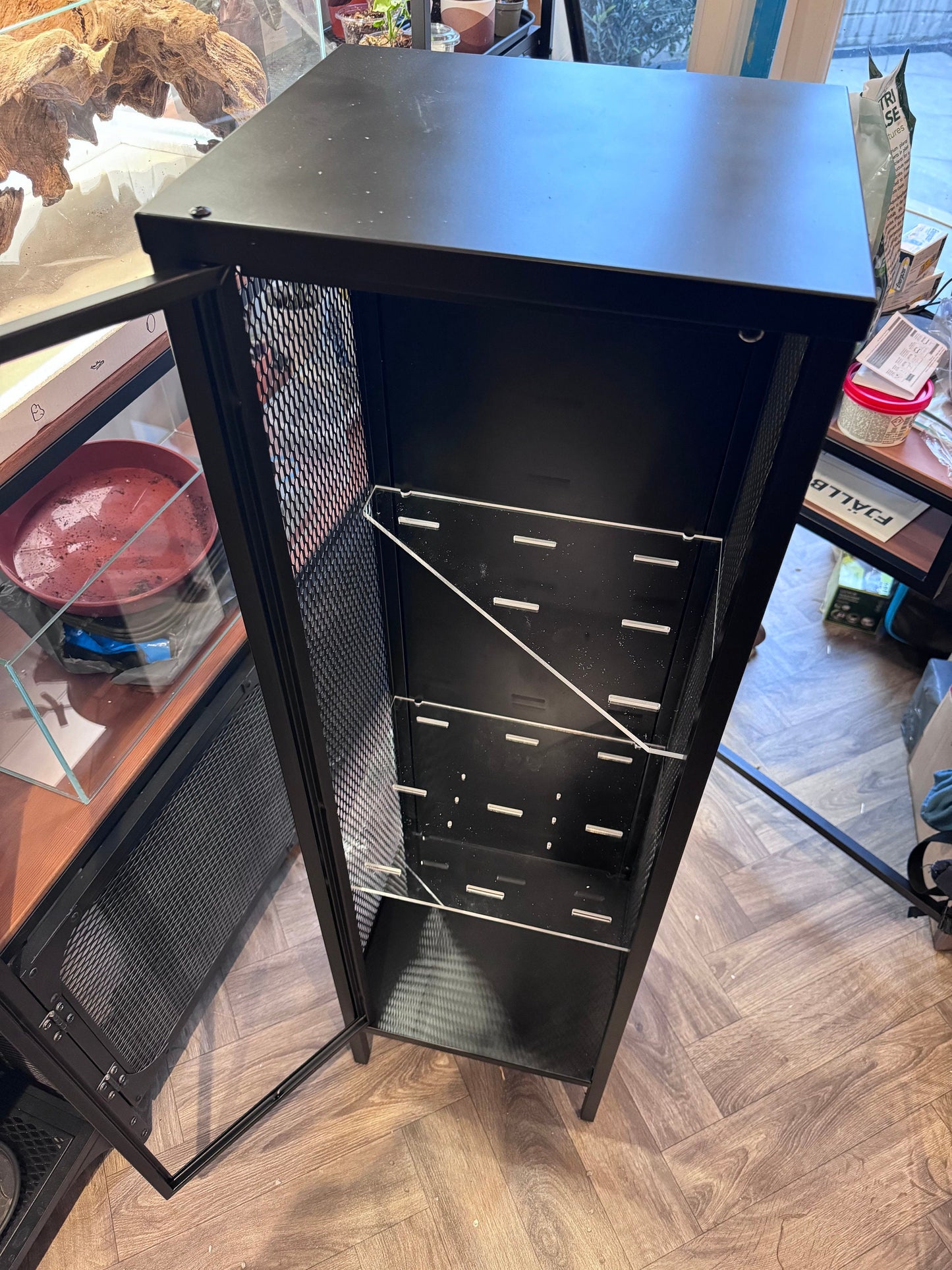 Baggebo Tall Acrylic Shelves - Ikea Greenhouse Plant Cabinet UK
