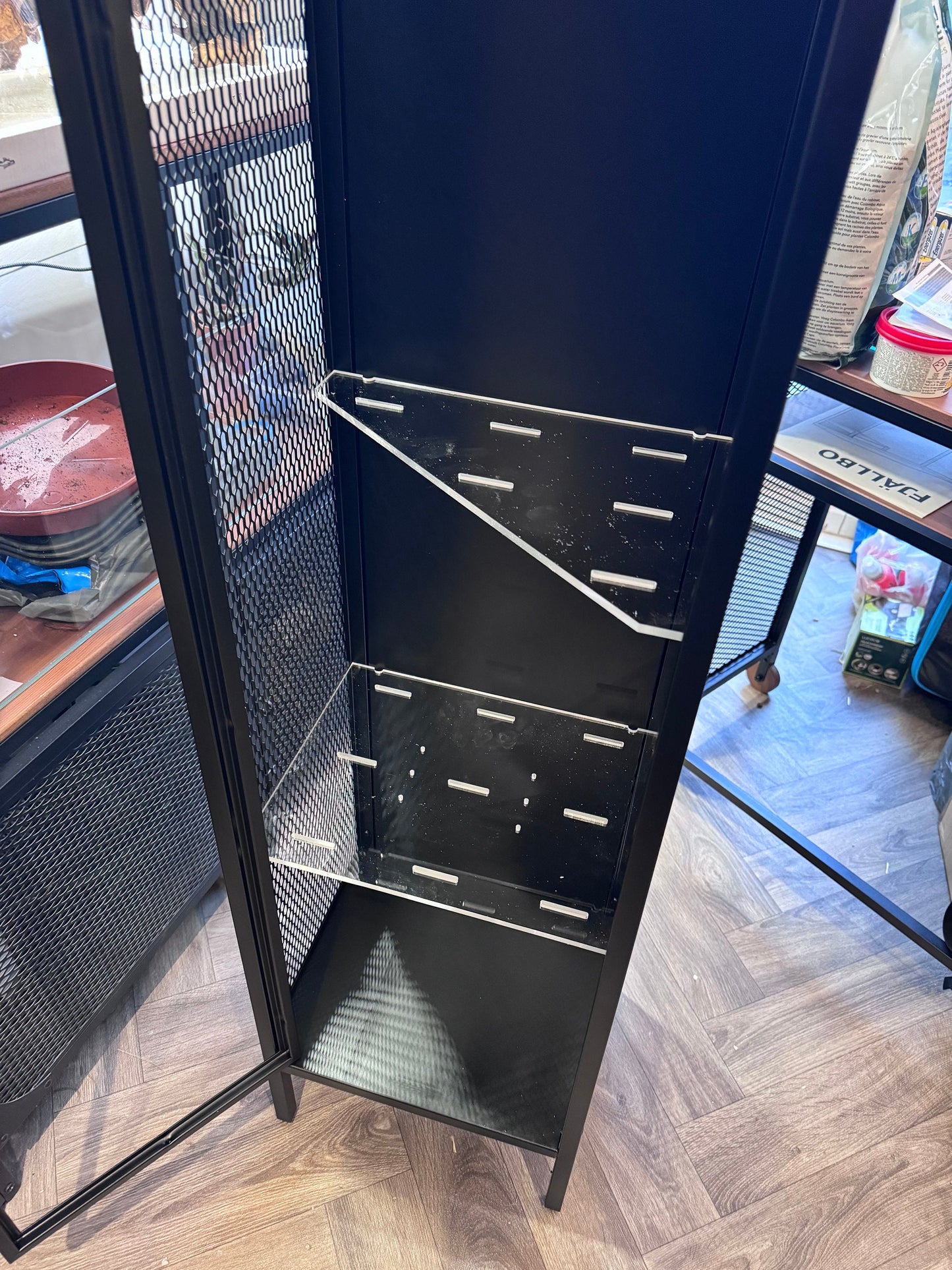 Baggebo Tall Acrylic Shelves - Ikea Greenhouse Plant Cabinet UK