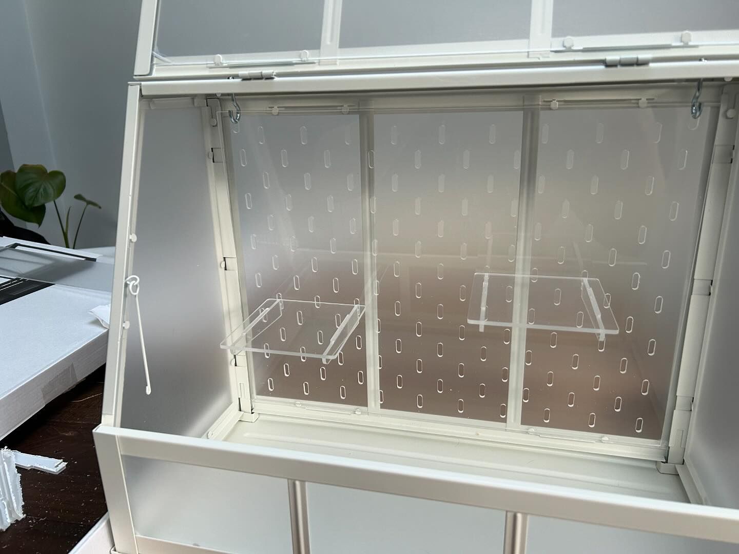 Akerbar Small Acrylic Pegboard - Ikea Greenhouse Plant Cabinet UK