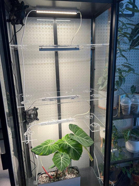 Milsbo Tall Acrylic Shelves - Ikea Greenhouse Plant Cabinet UK